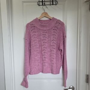 Free People Pink Knit Women's Sweater